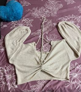 New Ballon Sleeve Soft Material Top