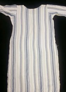 Khadi Cotton White Stripe Kurta