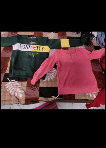 Combo Of 2 Winter Wear No Coin Pink One Used