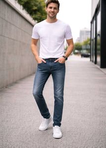 Men Grey Slim Fit Denim Jeans