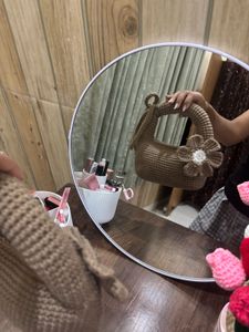 Pink Crochet Mini Bag