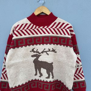 Vintage Reindeer Knit Sweater