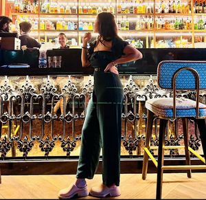 Green Off-Shoulder Jumpsuit