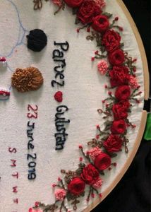 Custom Embroidered Wedding Hoop