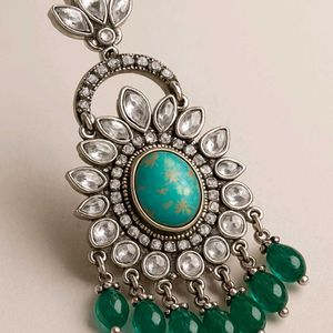 Green Kundan Earrings