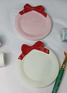 Handcrafted Decorative bow trinket Plate