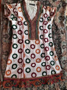 cotton embroidered 2 piece suit