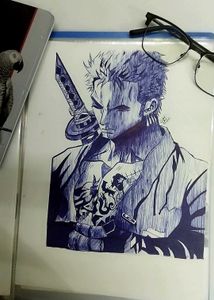 Zoro Ball Pen Sketch|| Anime Sketch|| One Piece||