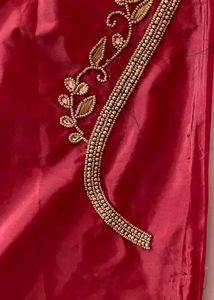 💥Maggam Work Blouse Piece Meroon Colour