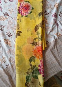 Yellow Floral Saree