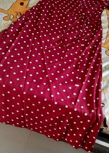 Maroon Polka Dot Dress