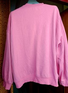 H&amp;M Oversized Pink Nirvana Sweatshirt