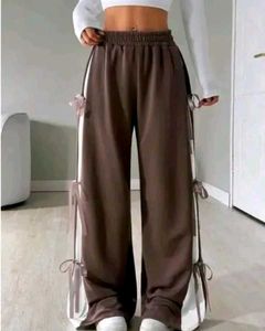 Black Pants with Ribbon Detail