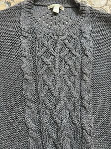 Gray Cable Knit Sweater