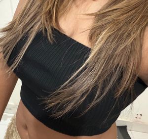 Black Ribbed Tube Top