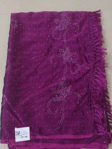 Purple light weight saree