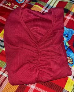 Burgundy Bodycon Mini Dress