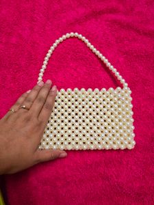 Off White Pearl Purse