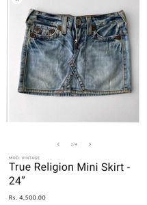 True Teligion Mini Skirt
