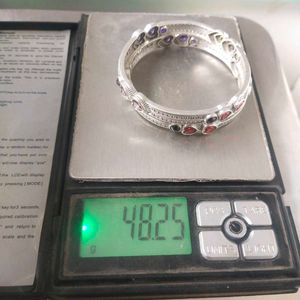 Slightly Used Pure Silver CZ Bangles (Size 2/4)