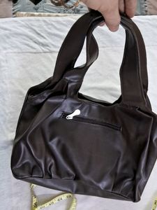 Bag Soft Leather Brown Color New Hai Ple Cash