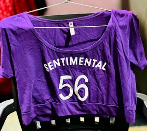 Purple &#34;Sentimental 56&#34; Tee