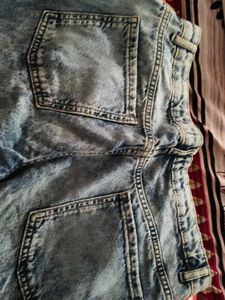 Acid Wash Cargo Jeans