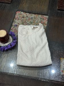 White Eyelet Tank