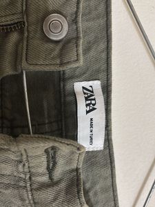 Zara Olive Green Cargo Pants