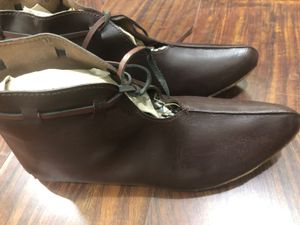 Medieval Brown Leather Flats