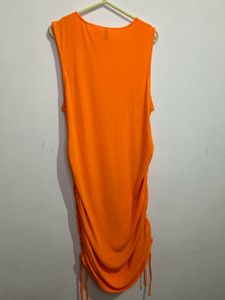 Orange Bodycon Mini Dress