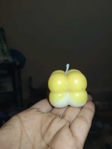 Bubble Candle - Yellow & White