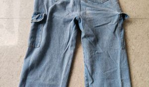 Light Wash Denim Cargo Pants