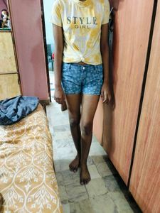 Yellow Mustard T Shirt And Shorts Pant