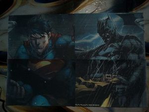batman vs Superman Leveling Anime Wall Poster