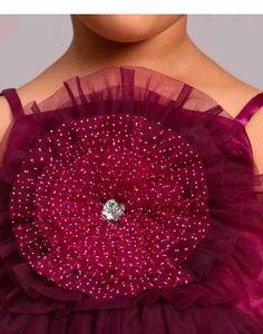 Burgundy Flower Girl Dress