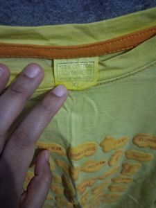 Yellow Tshirt For Summers