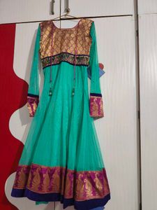 Women Anarkali Style Dress With Dupatta