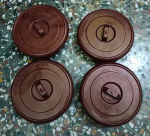 Store Pooja Essential Also With Lids (Set of 4)