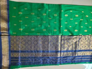 Green &amp; Blue Silk Saree