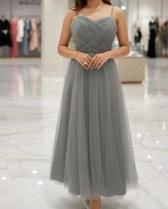Elegant Grey Tulle Dress