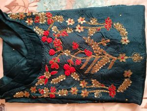 Emerald Green Embroidered Salwar Kameez