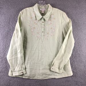 Pour Elle Imported Elegant Embroidered Shirt Top