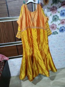 Embellished Yellow &amp; Orange Top