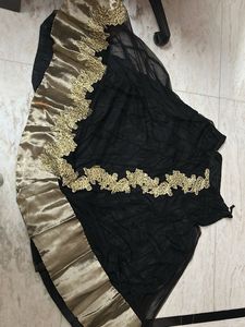 Elegant Black &amp; Pink Lhanga Set