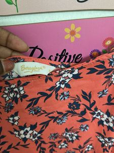 Floral Print Maxi kurti With Side Slit