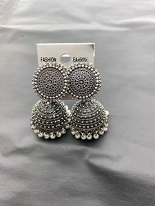 Silver Jhumka Earrings