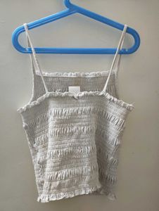 White ribbed Tank Top