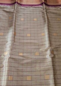 Silk Saree with Purple Border