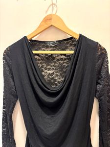 Beautiful Cowl Neck Lace  Top